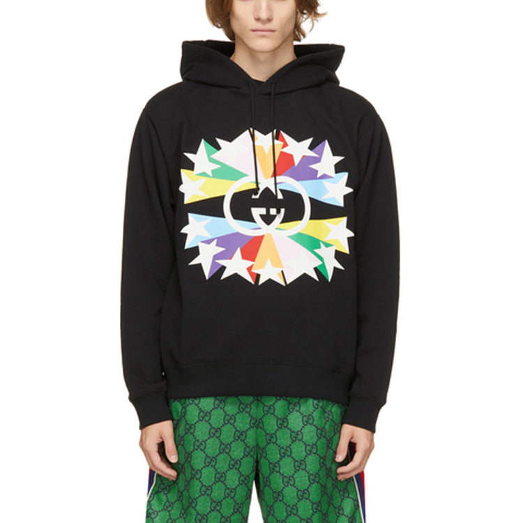 Men's Gucci FW21 Full Print Interlock Double G Printing Cotton Black 646953-XJDNJ-1082