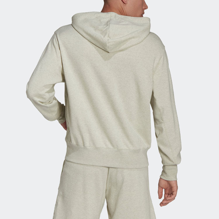 Men's adidas Botandye Solid Color Logo Loose Athleisure Casual Sports Pullover Light Khaki HF4500