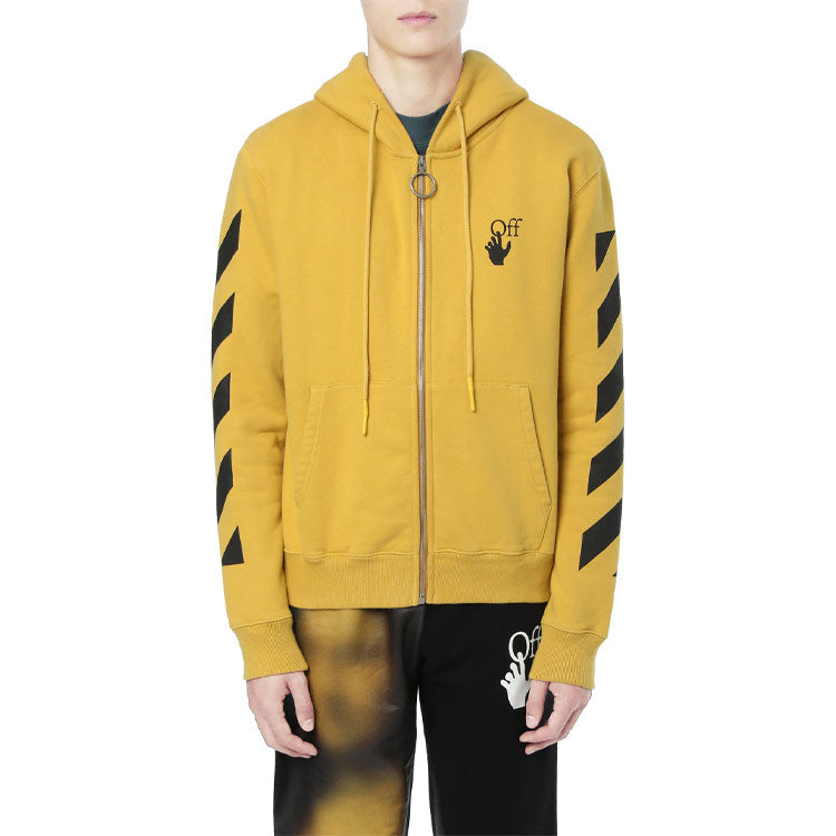 Men's Off-White Arrow Zipper Turmeric OMBE001F20FLE0071610