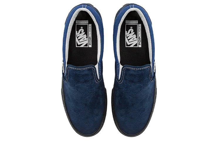 Vans Unisex Skate Slip-On VCU Sneakers Black/Blue VN0A4BWDNGV