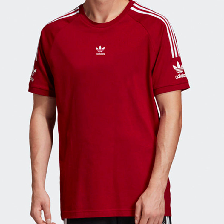 adidas originals Classic Logo Round Neck Short Sleeve Red FL8917