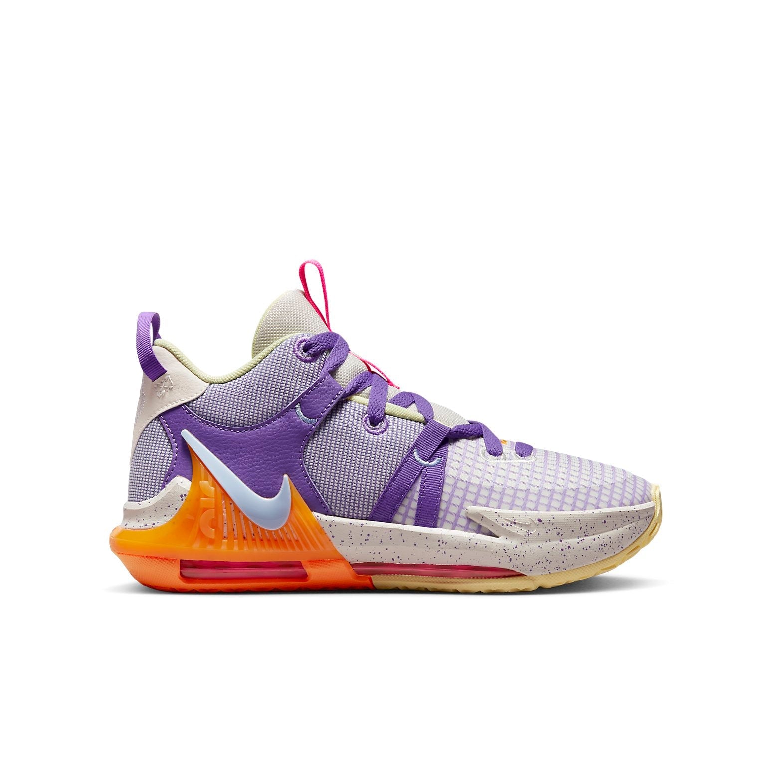 (GS) Nike LeBron Witness 7 'Action Grape Vivid Orange' DQ8650-101