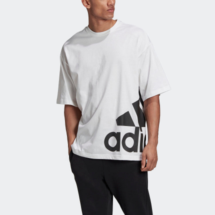 adidas M Mh Boxbos Tee Side Large Logo Short Sleeve White FR6608