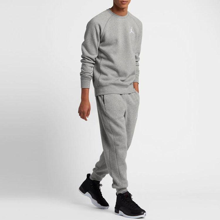 Air Jordan Crew Neck Casual Pullover Knitted Sweater Men's Grey CQ7760-063