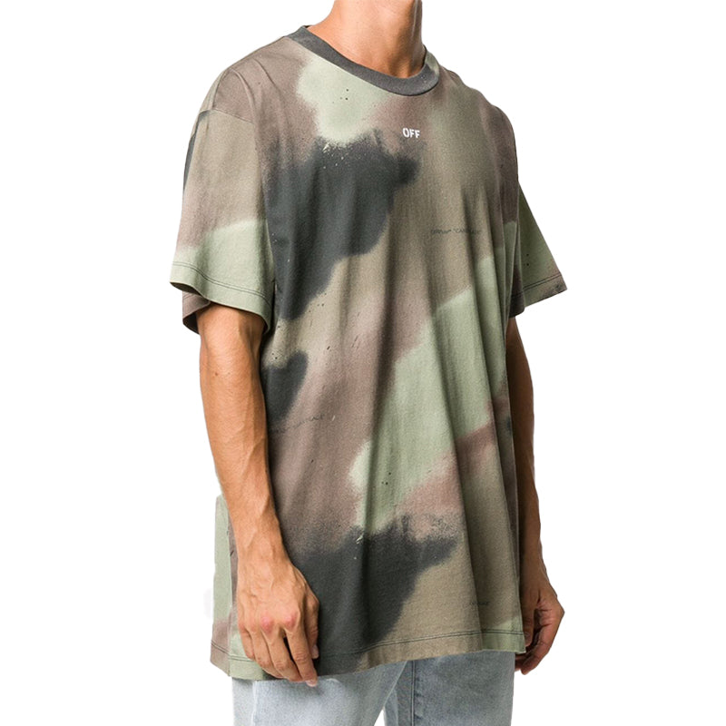 Off-White Green Black Camouflage Stencil OMAA038E20JER0046010