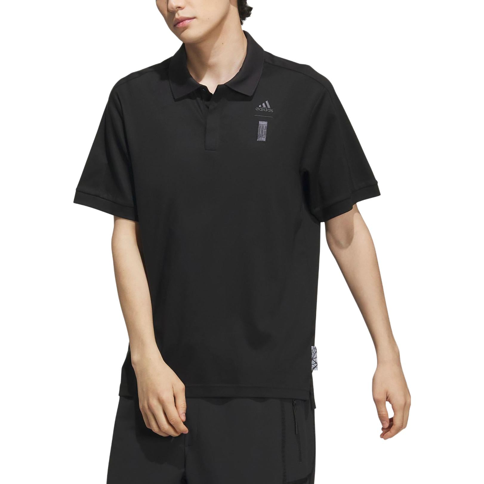 adidas Wuji Premium Short Polo Shirts 'Black' IA8107