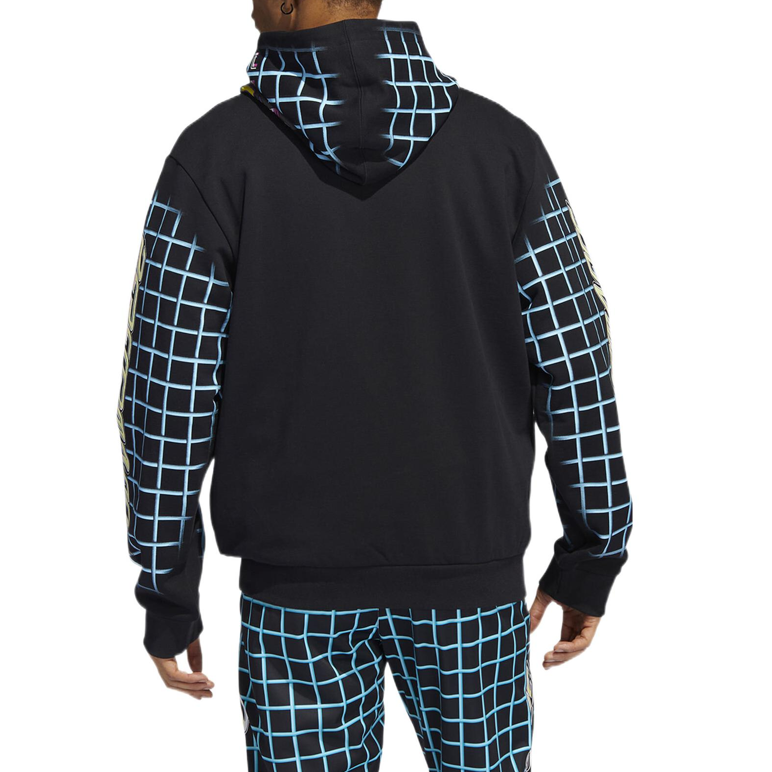 Men's adidas originals Plaid Alphabet Logo Printing Sports Black HG6511