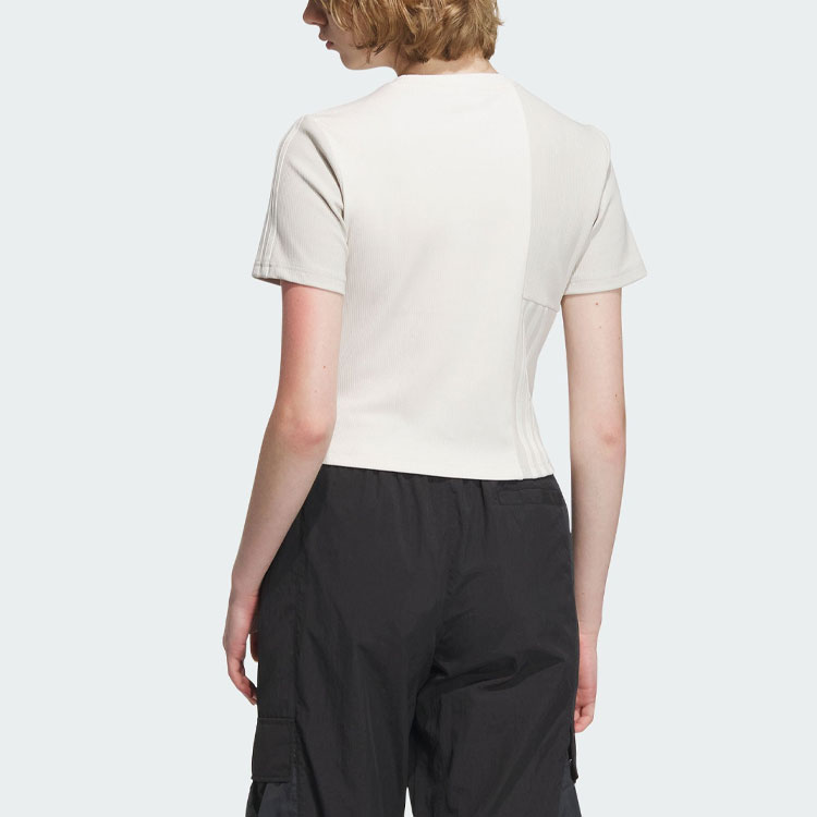 (WMNS) adidas originals Crop Tee 'White' IU4847