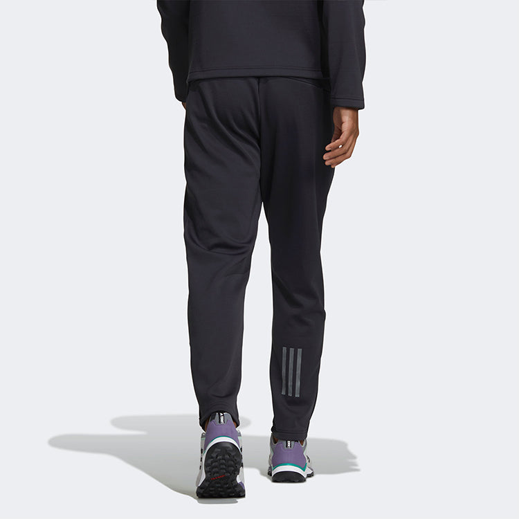 adidas Cap New Pants logo Reflective Conical Fleece Lined Sports Long Pants Black GV3510