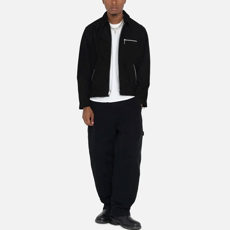 Stussy 8 Ball Suede Bing Jacket 'Black' 115696