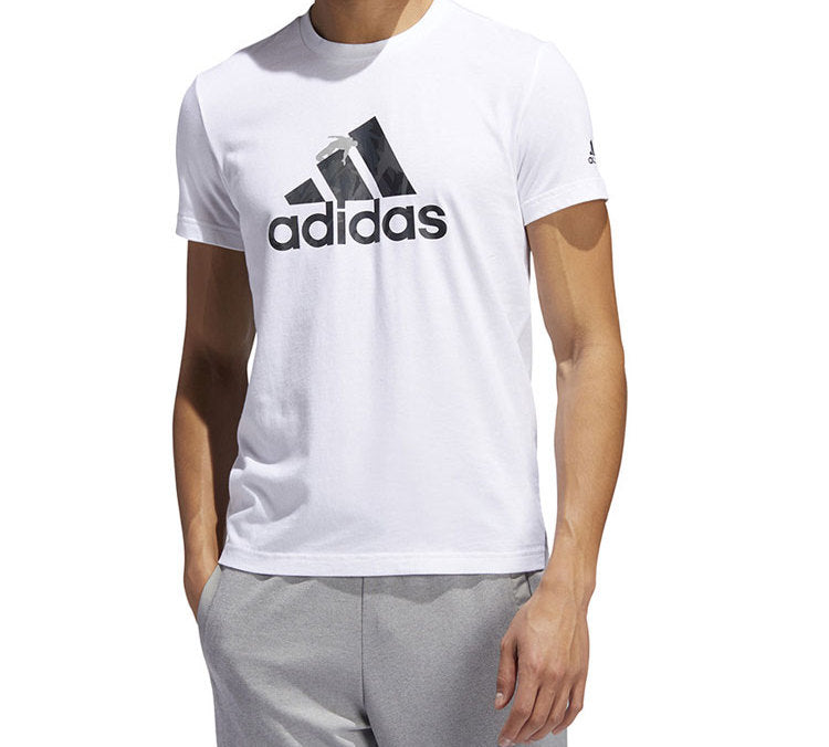 adidas M GFX T BOL INF Camouflage Sports Short Sleeve White FT2816