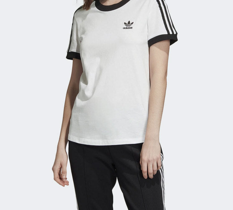 (WMNS) adidas originals 3 STR TEE Sports Short Sleeve White ED7483