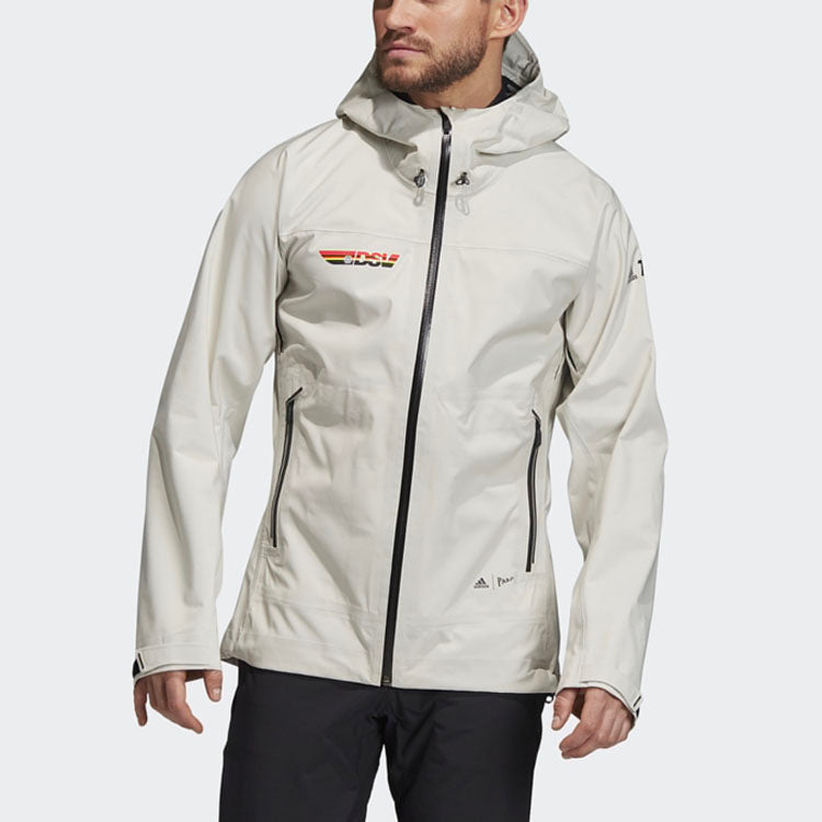 adidas Terrex Dsv Parley Sports waterproof Windproof Hooded Jacket White FL2008