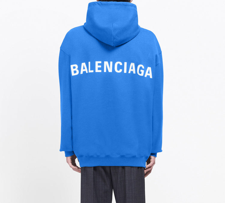 Men's Balenciaga Back Logo Alphabet Printing Blue 570811THV798077