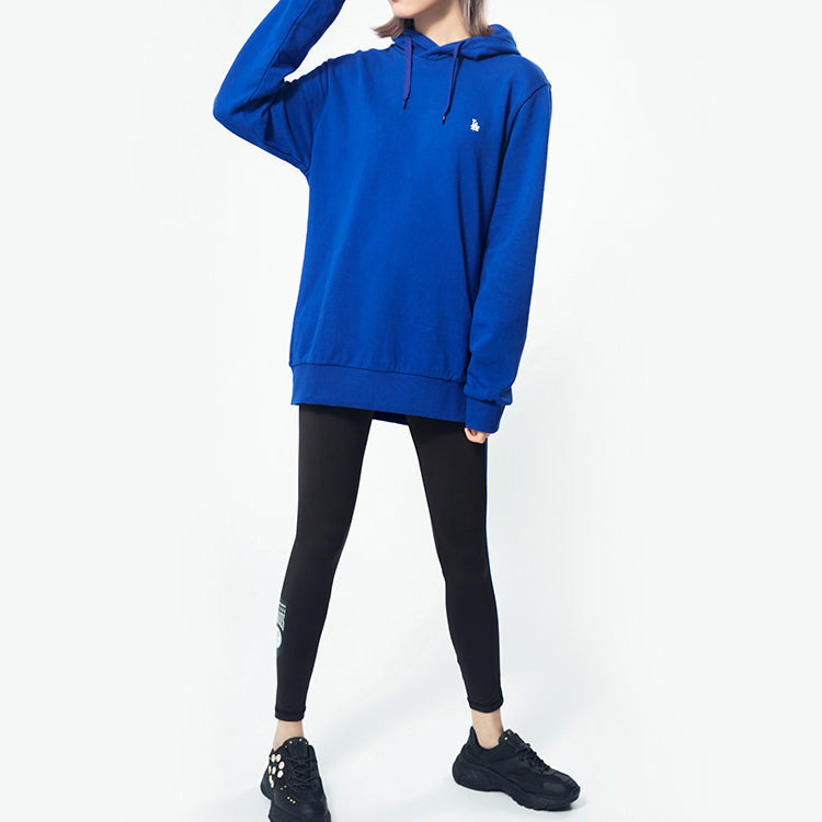 MLB Los Angeles Dodgers Embroidered Small Label Logo hooded Long Sleeves Unisex Blue 31HD01941-07U