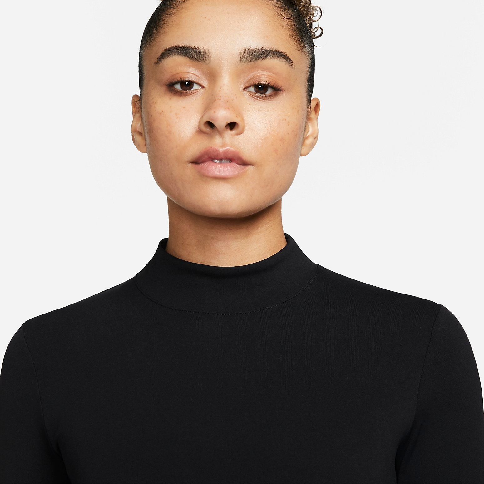 (WMNS) Nike Swoosh Long Sleeve Yoga T-Shirt 'Black' DR2204-010