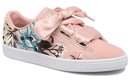 (WMNS) PUMA Basket 'Heart Hyper Embroidery - Peach' 366116-02