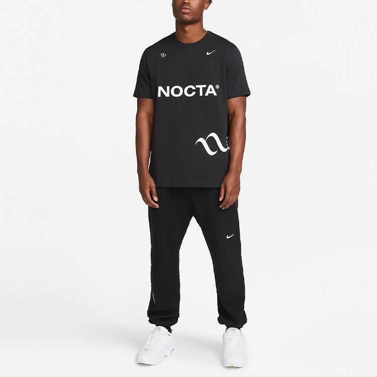 Men's Nike Alphabet Logo Printing Round Neck Short Sleeve Black T-Shirt DM1724-010