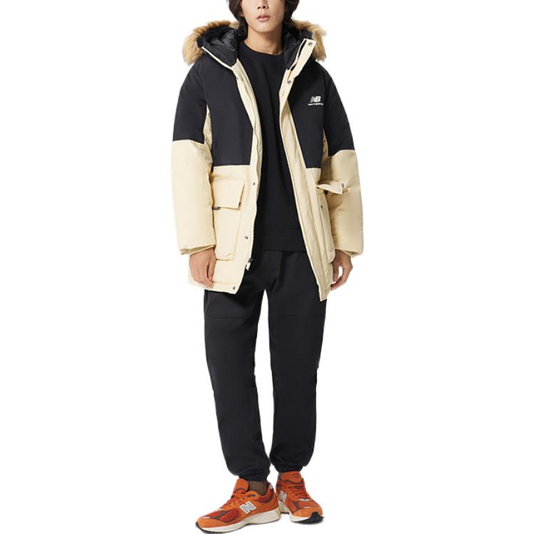 New Balance Color Block Down Jacket Asia Sizing 'Yellow Black' AMJ23355-GO