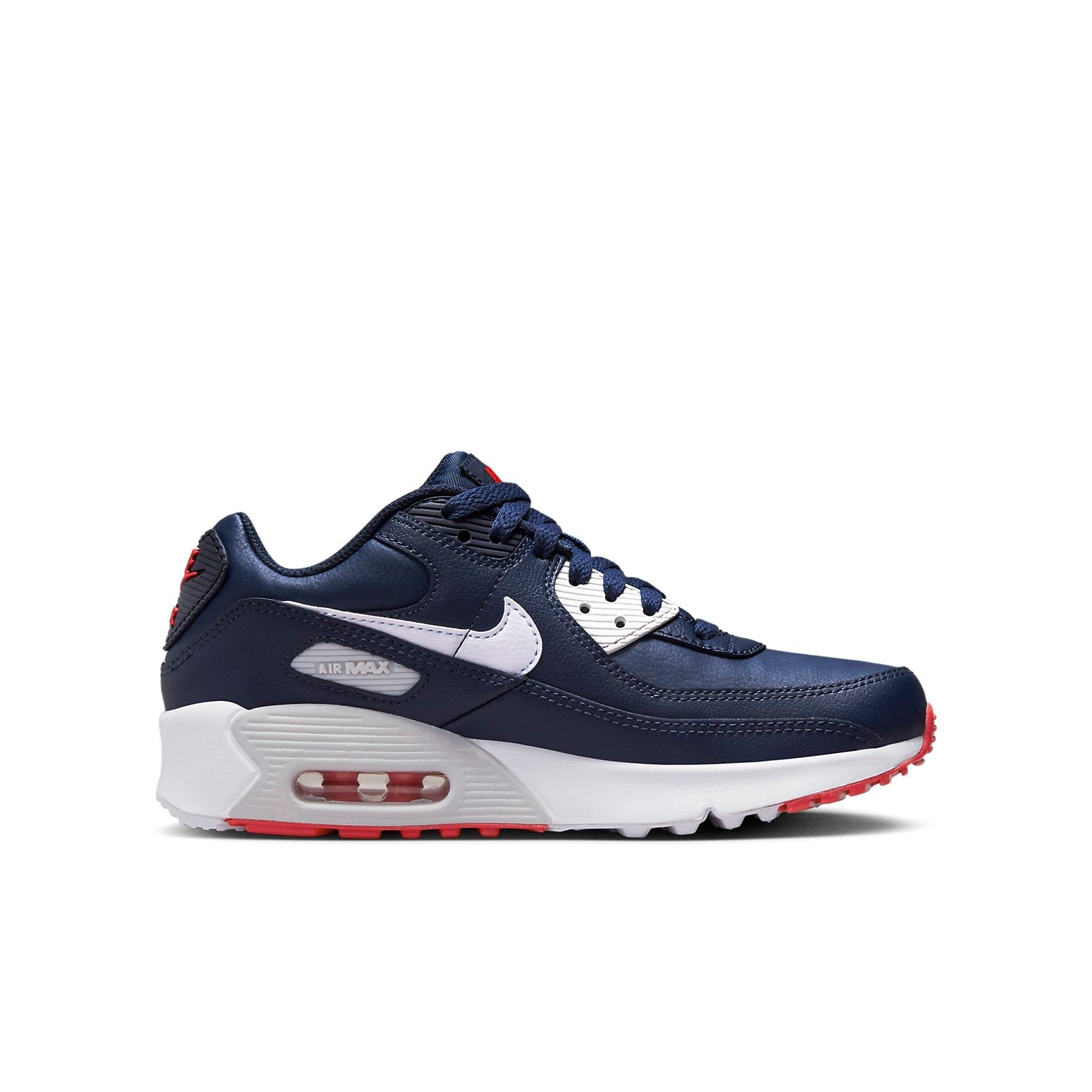 (GS) Nike Air Max 90 Leather 'Obsidian Track Red' DV3607-400