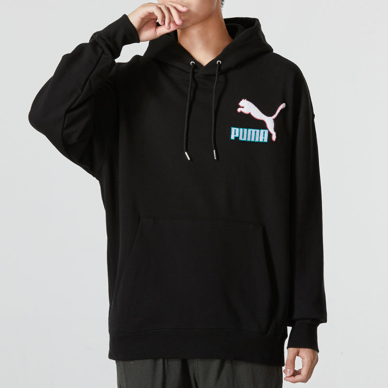 PUMA Colorblock Fandom Logo Hoodie 'Black' 537749-01