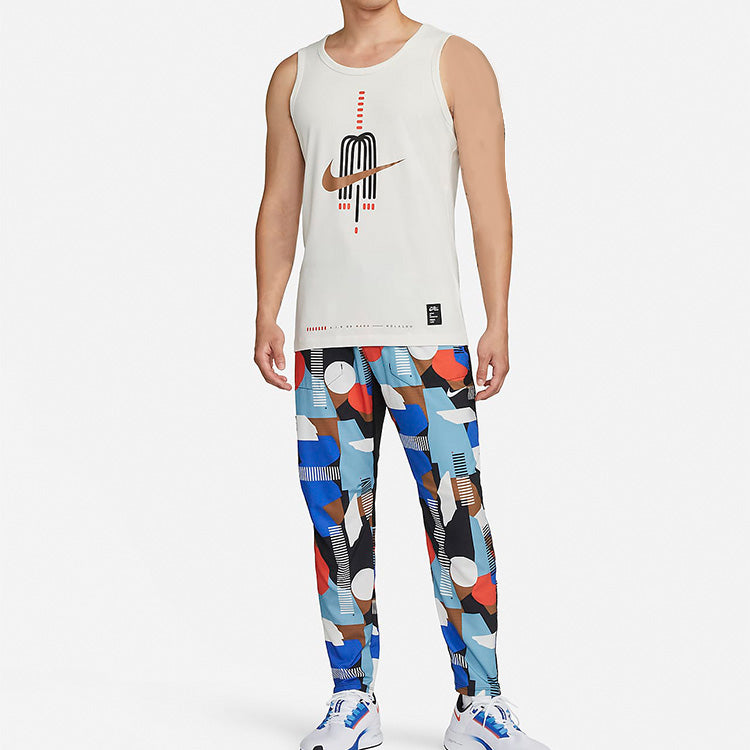 Men's Nike Logo Printing Round Neck Pullover White Vest DR7669-030