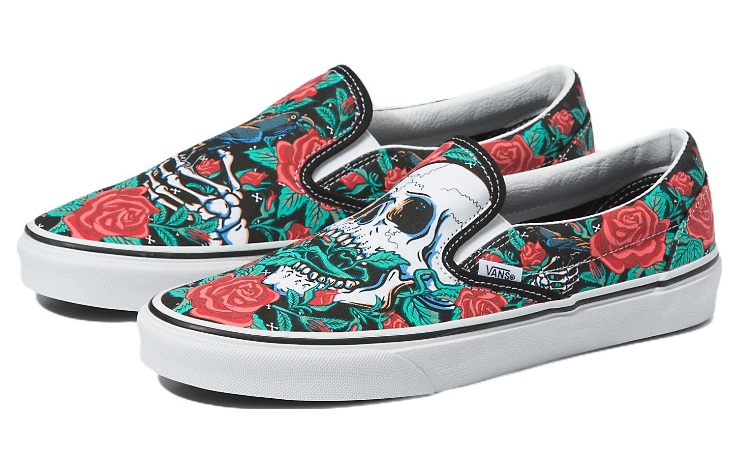 Vans Classic Slip-On 'Rose Skulls' VN0A7Q5D6BT