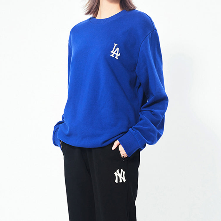 MLB Los Angeles Dodgers Long Sleeves Classic Logo Embroidered Athleisure Casual Sports Round Neck Unisex Blue 31MTZ1941-07U