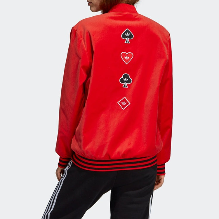 (WMNS) adidas originals Casual Sports Zipper Jacket Red FH8560