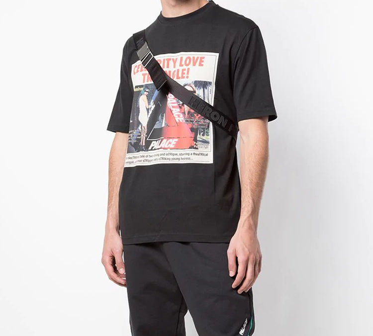PALACE Love Triangle Printing Short Sleeve Unisex Black P17TS090T