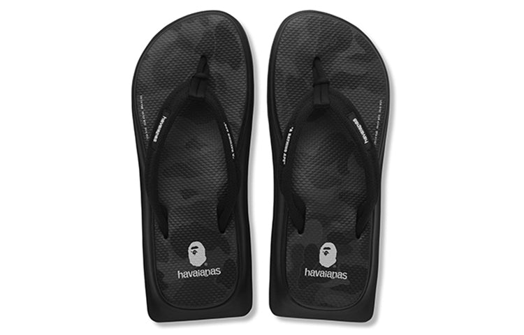 A BATHING APE Slide x Havaianas Black 1H23-191-951