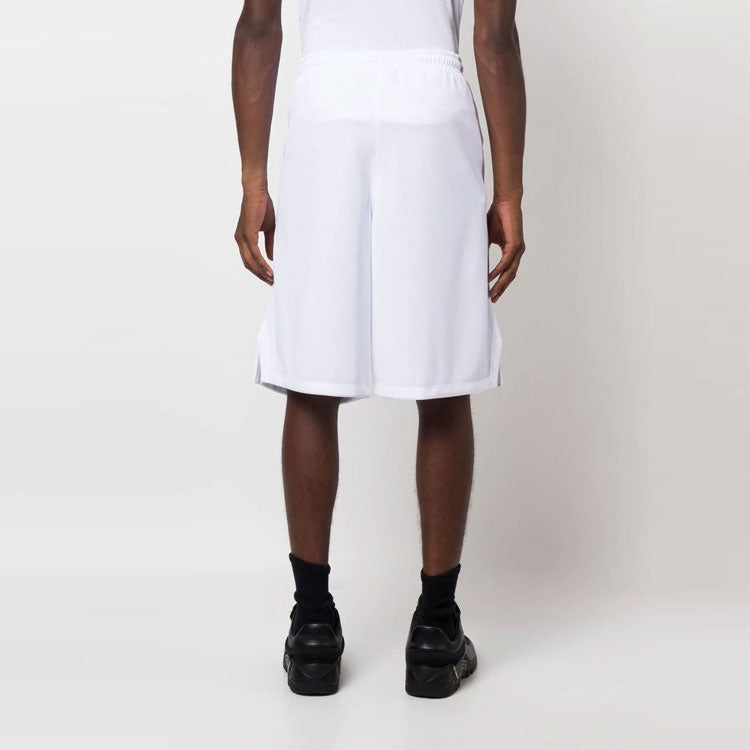Men's Off-White FW22 Twill Printing Knee-Length Elastic Waistband Casual Shorts Loose Fit White OMCB076C99FAB0010110