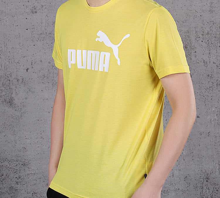 PUMA White Large Logo Short Sleeve Yellow 853756-67