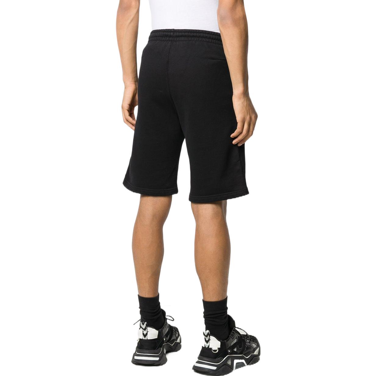Men's Off-White Logo Solid Color Casual Shorts Version Black OMCI006R20D250171001