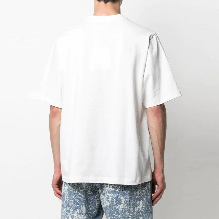 Men's KENZO SS21 Embroidered Round Neck Short Sleeve White FB55TS0654SL-01B