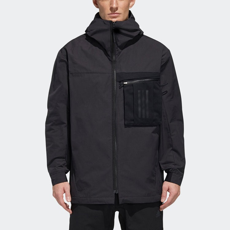 Men's adidas Sports Stylish Loose Jacket Black FM9393