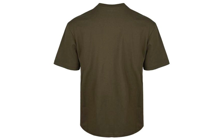 PUMA Alphabet Quick Dry Breathable Short Sleeve T-shirt 'Olive Brown' 597337-49