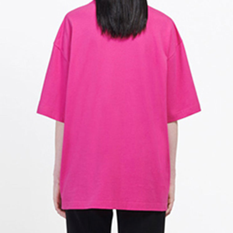 Balenciaga Retro Logo Short Sleeve Unisex Pink 556104TBV435630