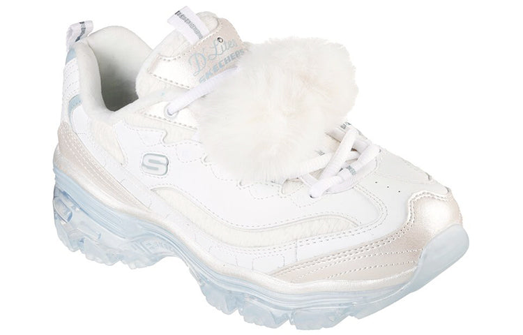 (WMNS) Skechers D'Lites Crystal-Let It Snow 'White Light Blue' 149258-WLB