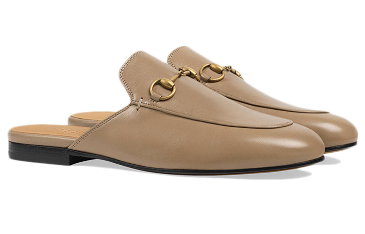 (WMNS) Gucci Princetown Leather Slipper 'Brown Leather' 423513-C9D00-2606