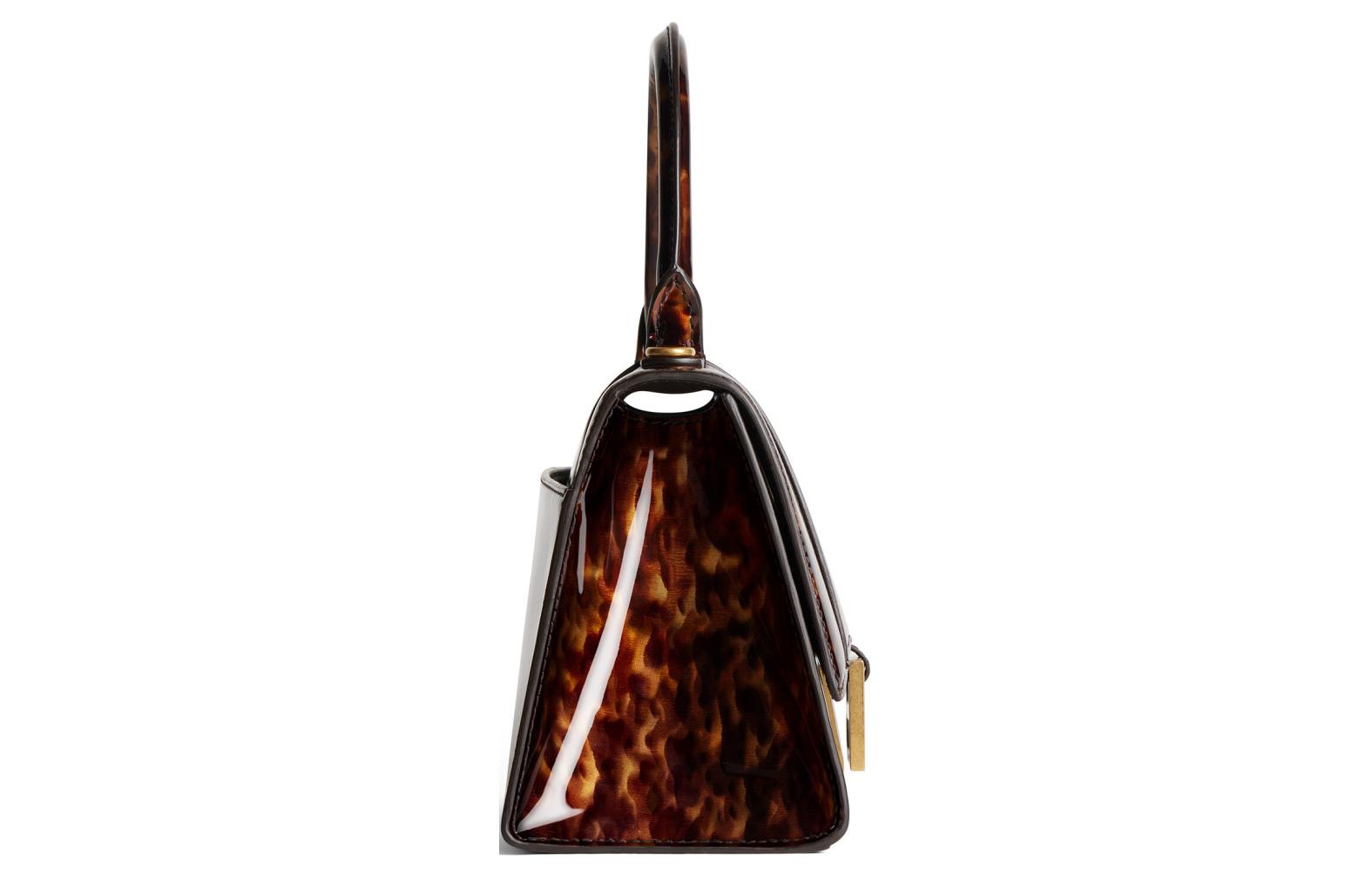(WMNS) Balenciaga Hourglass Small Handbag Tortoise Shell Print 'Brown' 5935462AAZK2126
