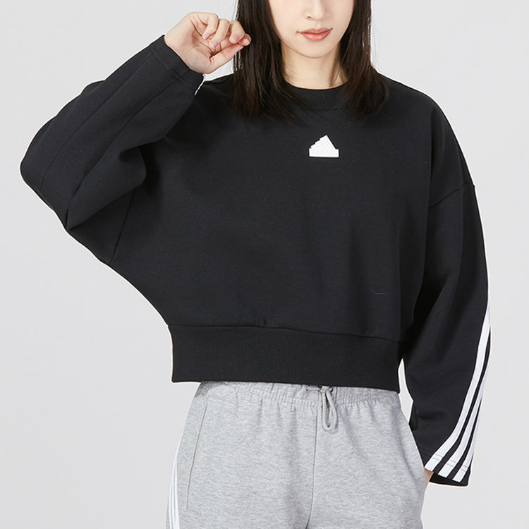(WMNS) adidas Future Icons 3-stripes Sweatshirt 'Black' IB8494