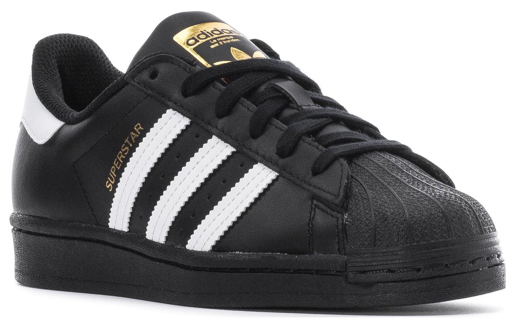 (GS) adidas originals Superstar 'Black White' IG0278