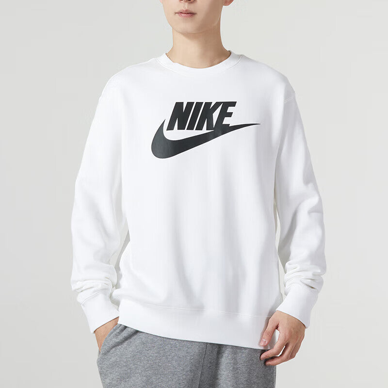 Nike Logo Sweatshirt 'White Black' DQ4913-100