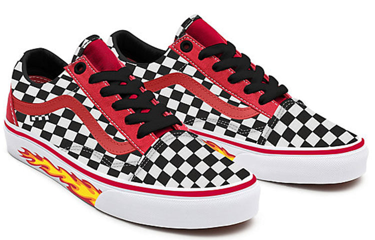 Vans Customs Checkerboard Flame Old Skool Black/RedChessboard Blackred VN0A3CST062