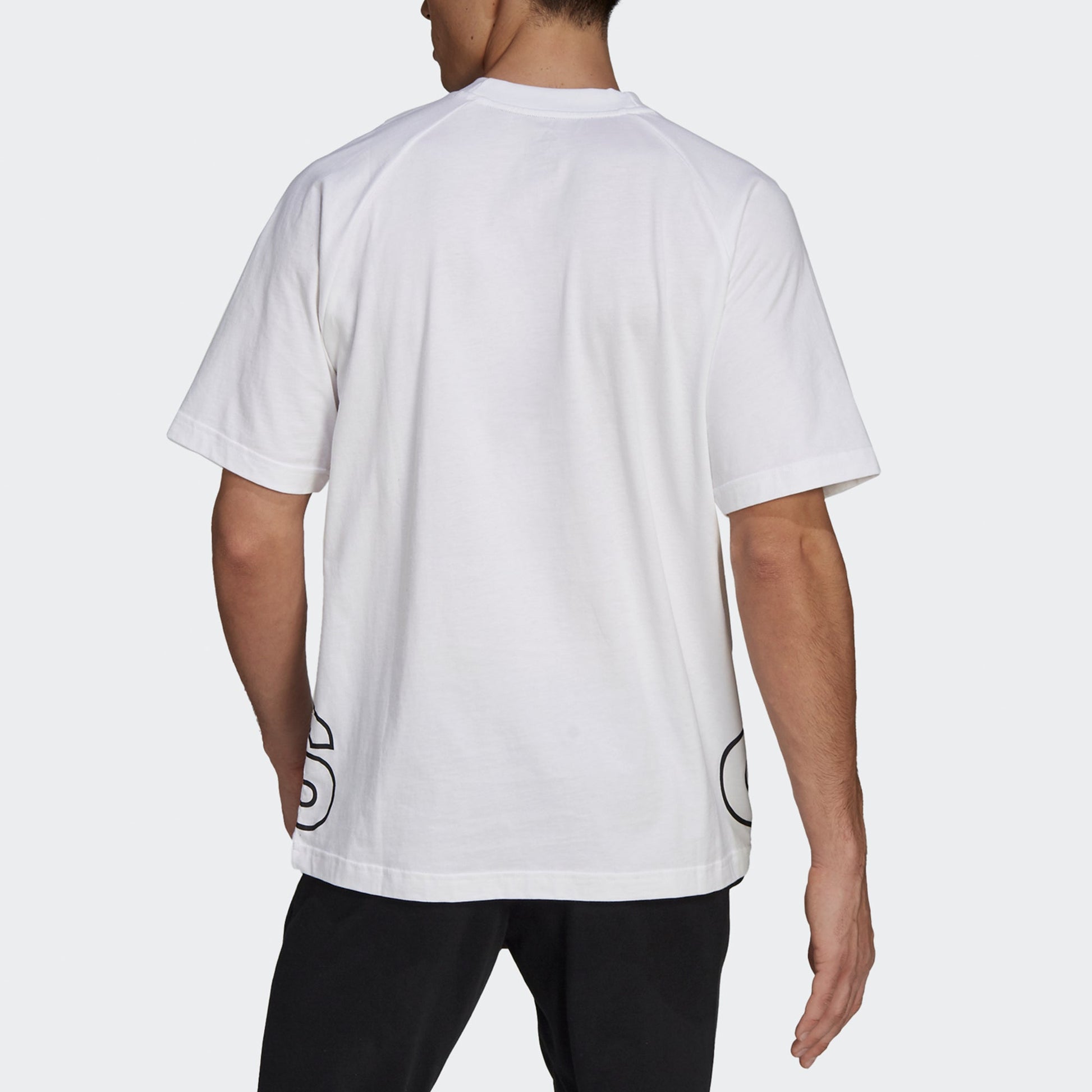 adidas U Big Logo T Sports Stylish Printing Round Neck Short Sleeve White GU4290