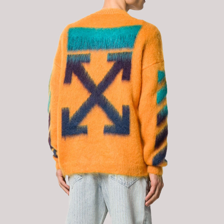 Off-White Gradient Arrows Sweater Men Orange OMHA036R20B020231988