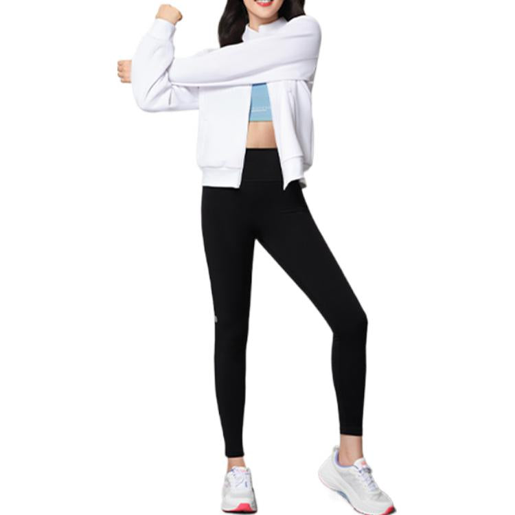 (WMNS) Skechers Sport Jacket 'White Black' P322W050