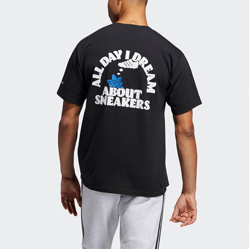adidas originals clouds Logo Printing Sports Round Neck Short Sleeve Black H16233