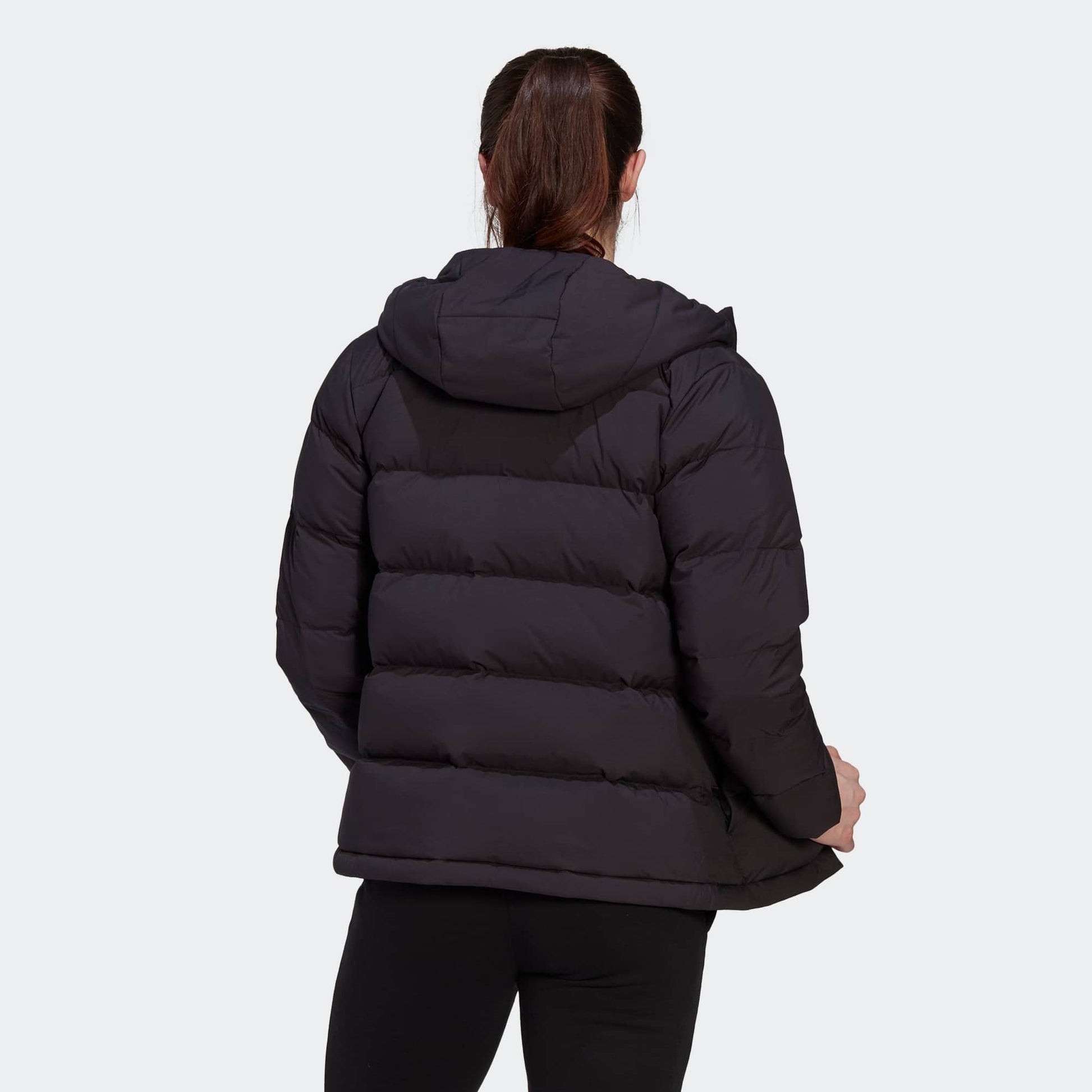 (WMNS) adidas Helionic Hooded Down Jacket Asia Sizing 'Black' HG8747
